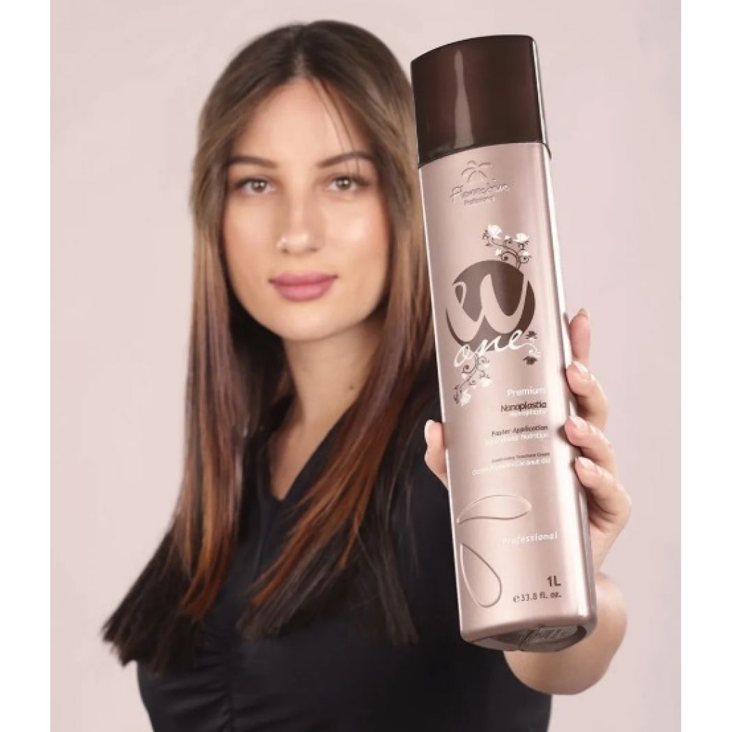 Nanoplastia W One Hair Straightening Treatment Protein Premium Floractive 1000ml